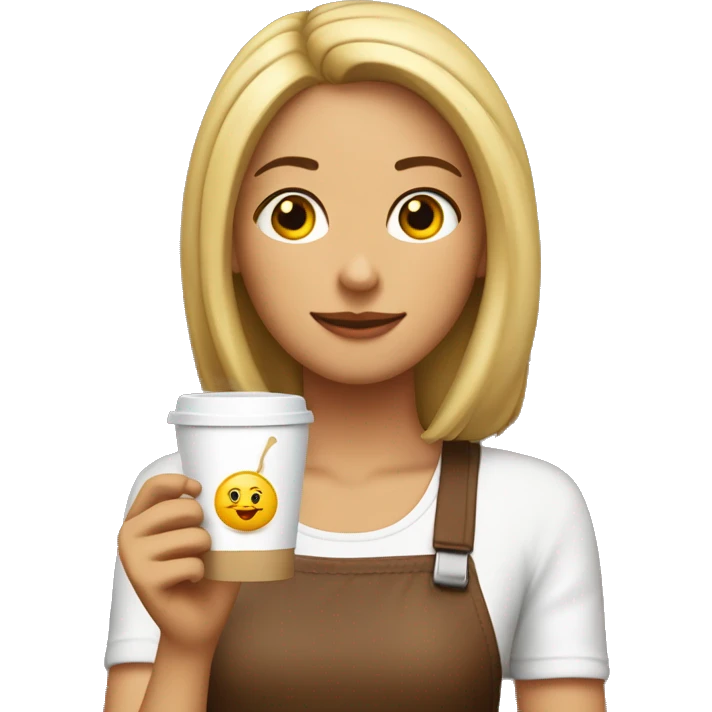 chica con pelo rubio y un conejo café  emoji