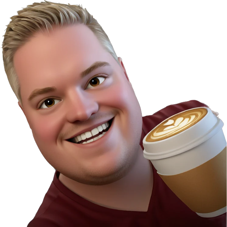 smiling boy with cup emoji