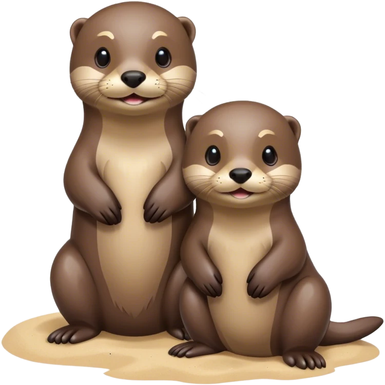 2 otters on the beach emoji