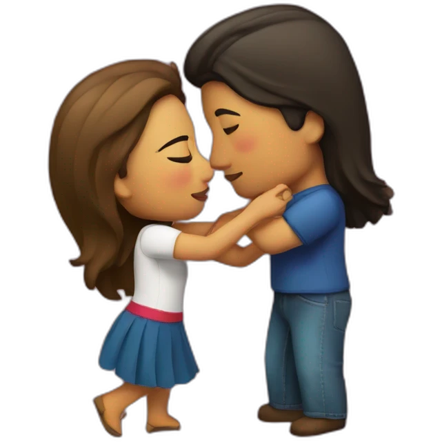 Kissing couple mujer mexicana emoji