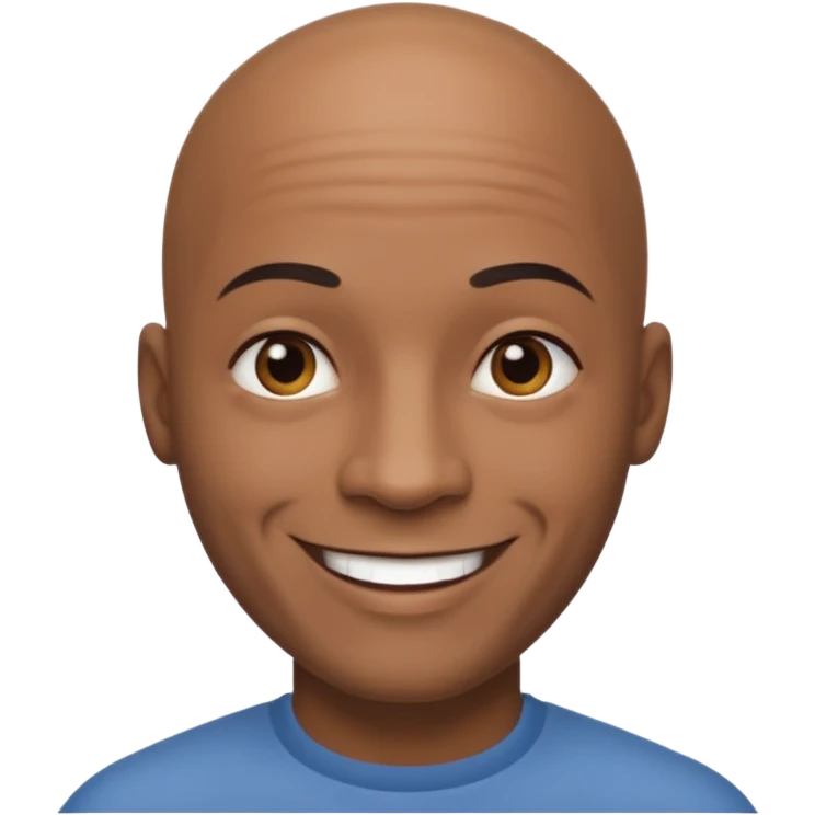 bald black man emoji
