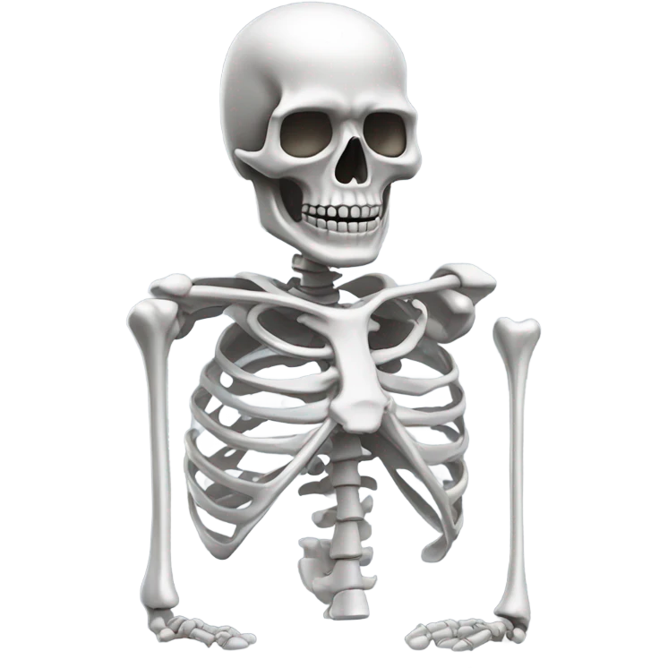 Skeleton with awesome chrome emoji
