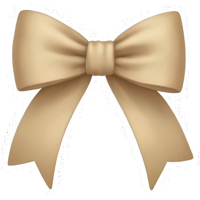 Beige bow emoji