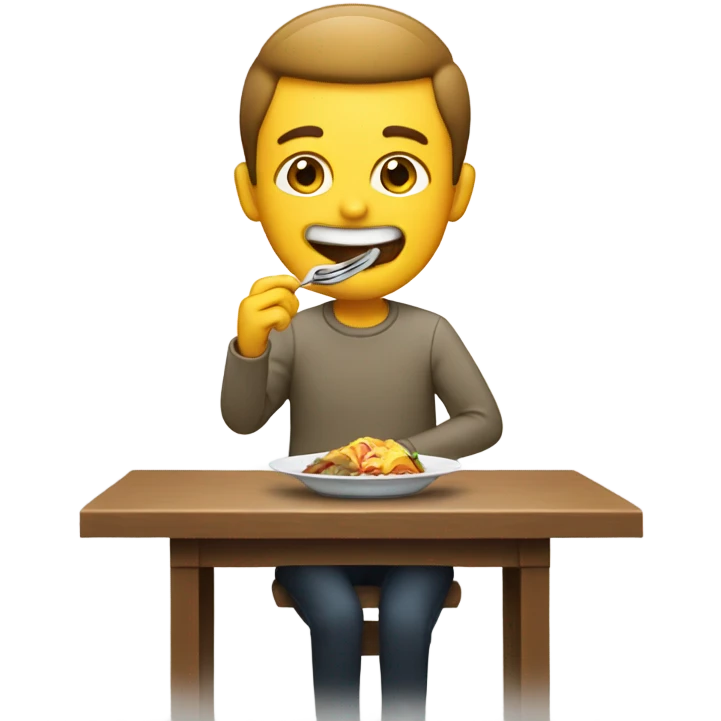 Guy eating  emoji