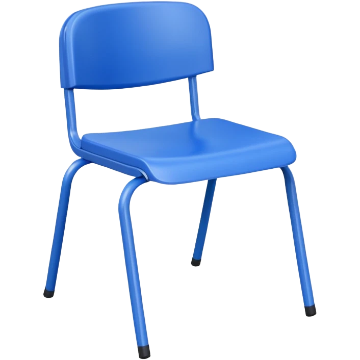 blue school plastic chair emoji
