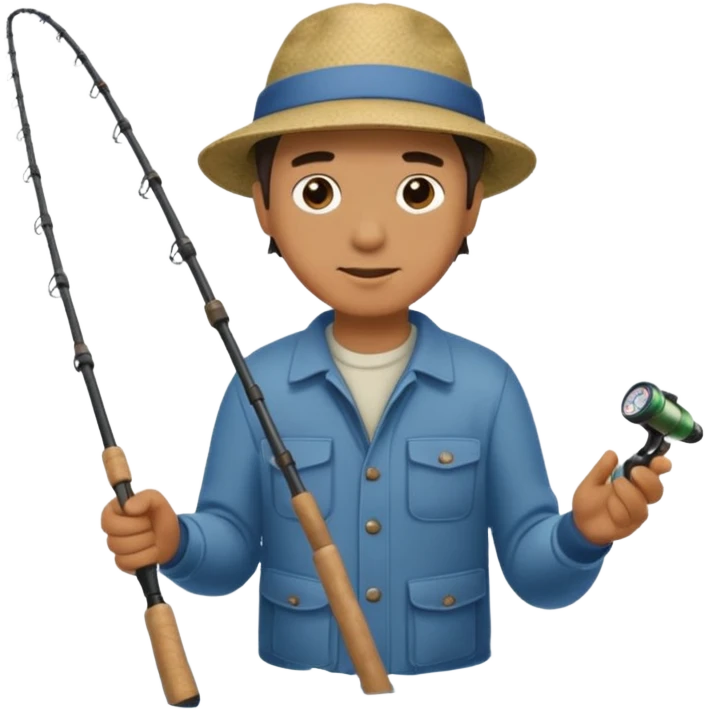 man casting a fishing rod emoji