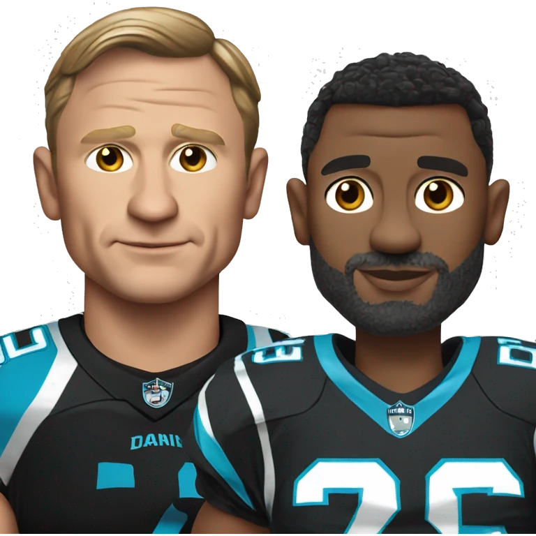 Daniel Craig with Carolina panthers jersey emoji
