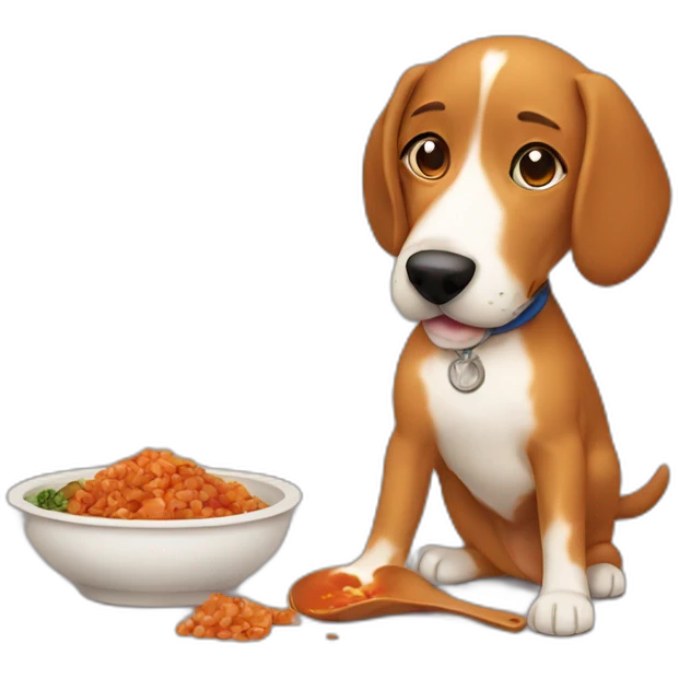 Bits dog eating tagine emoji