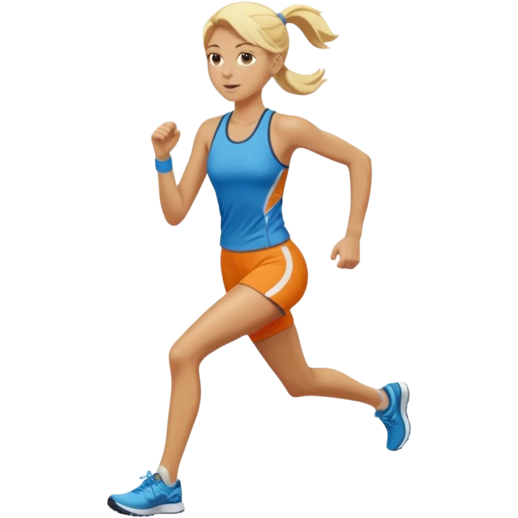 give me a tall, blonde female runner emoji