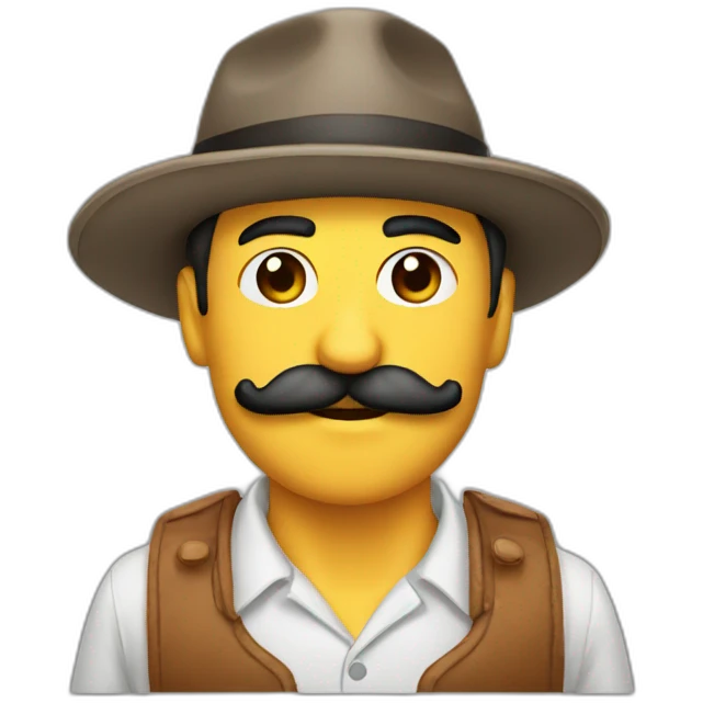 Gorro mostacho emoji