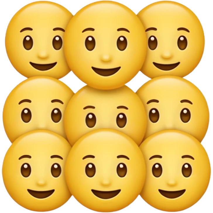 normal yellow emoji, but super defined emoji