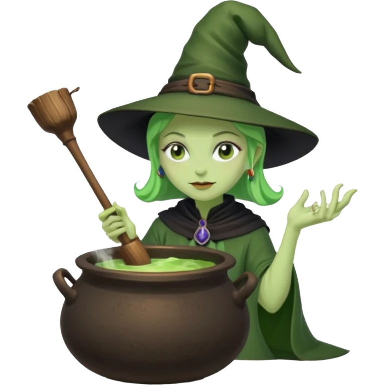 green witch cooking potion emoji