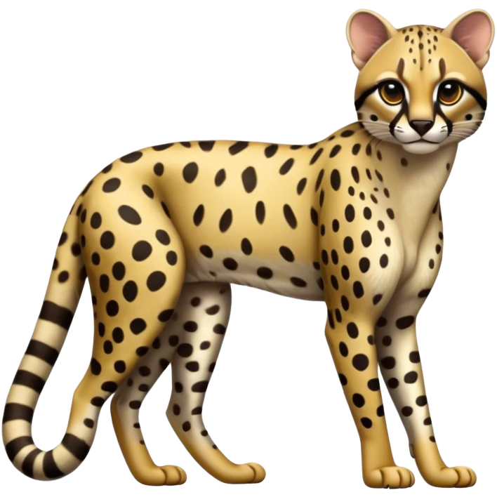Genet-Ocelot-Cheetah-hybrid, full body emoji