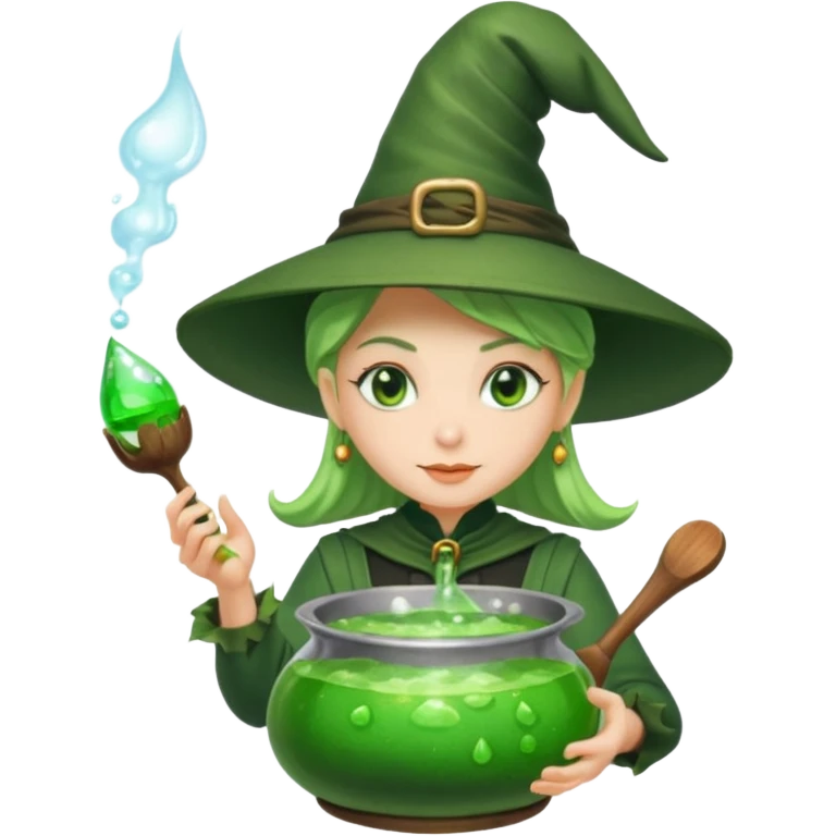 green witch cooking potion emoji