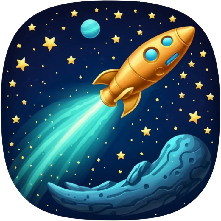 Vintage Planet comet. emoji