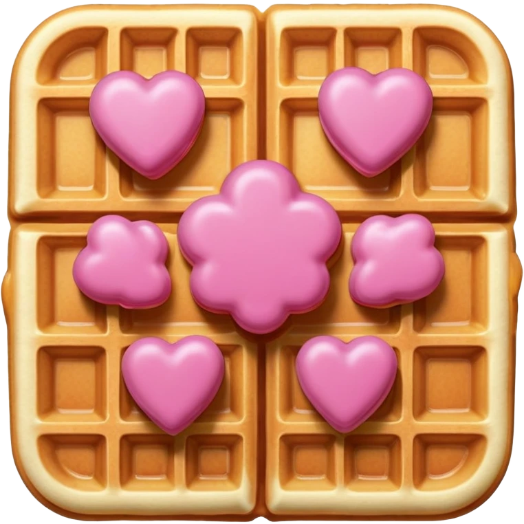 pink waffle with syrup emoji
