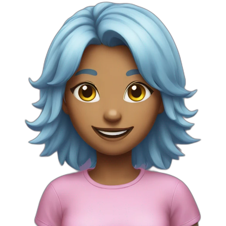 Cat girl happy emoji