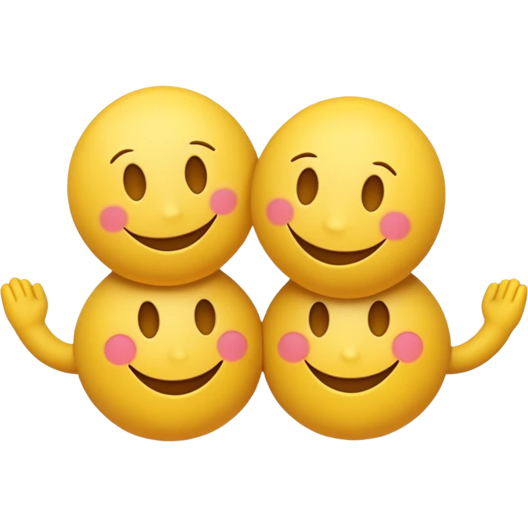 smileys rubbing each others back emoji