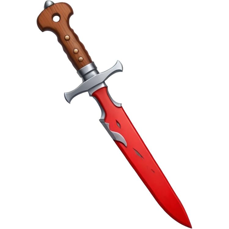 Bloody dagger, cartoon horror emoji, small, no background emoji