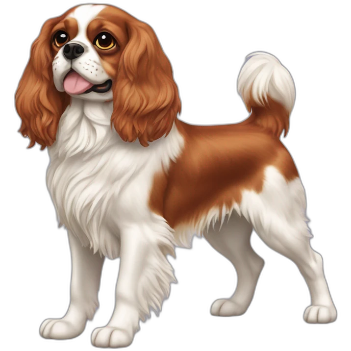 dog Cavalier King Charles Spaniel full height emoji