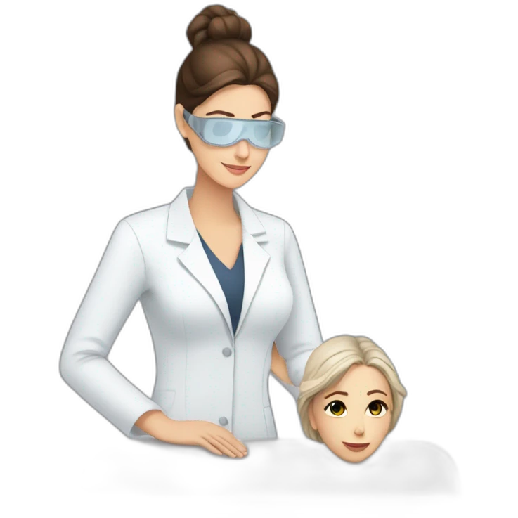 Posh-Radiologist-performing-breast-mri-to-woman emoji