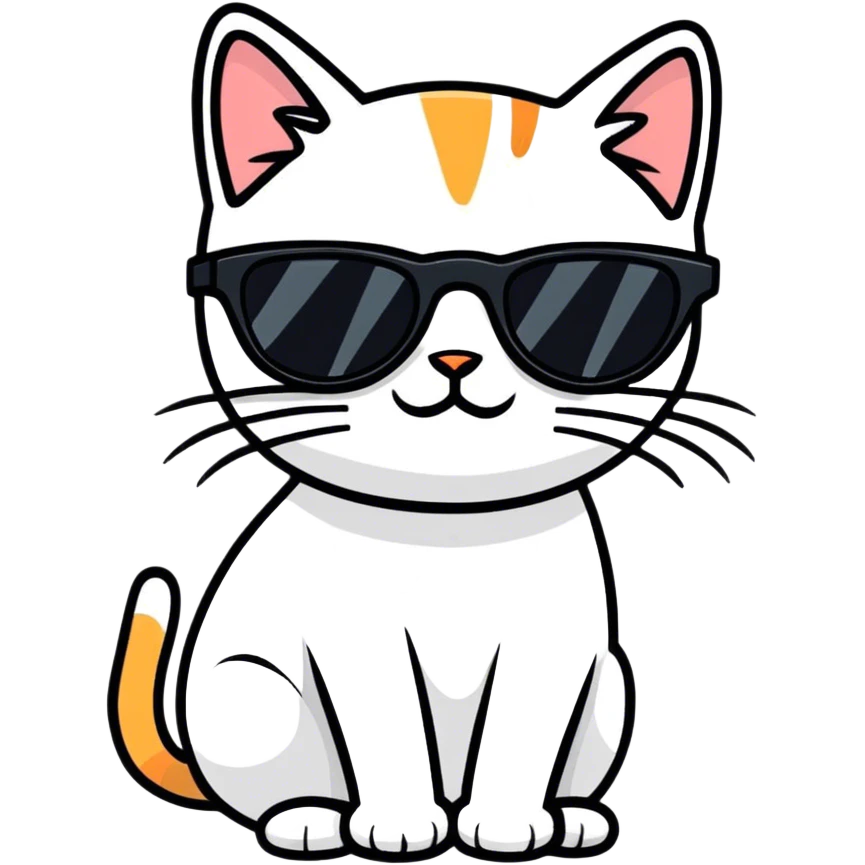 Cat with sunglasses emoji