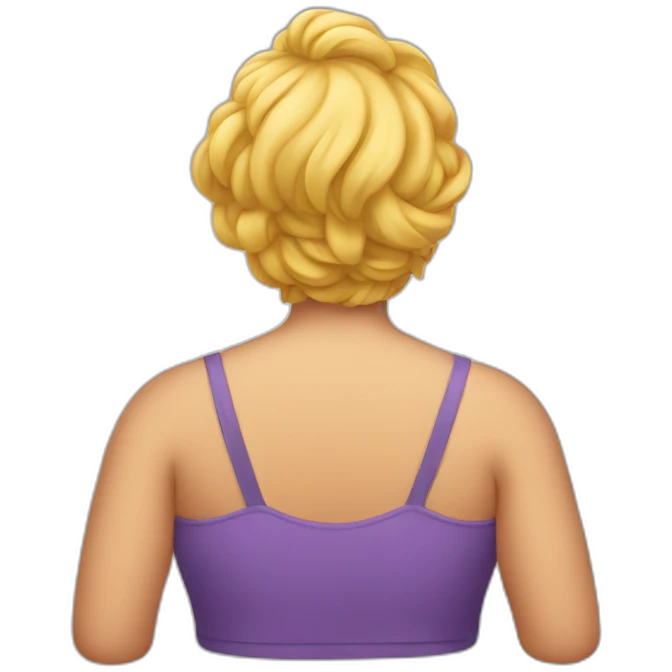 Fat female back emoji