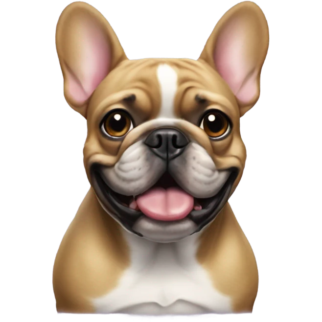 French Bulldog with big Theeth emoji