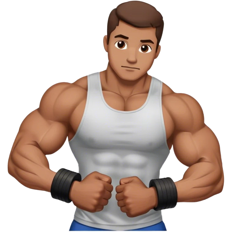 man weighted wrist curl emoji