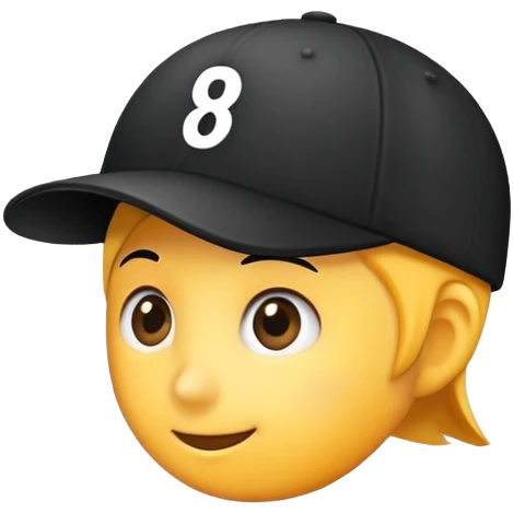 black cap with number “9” emoji