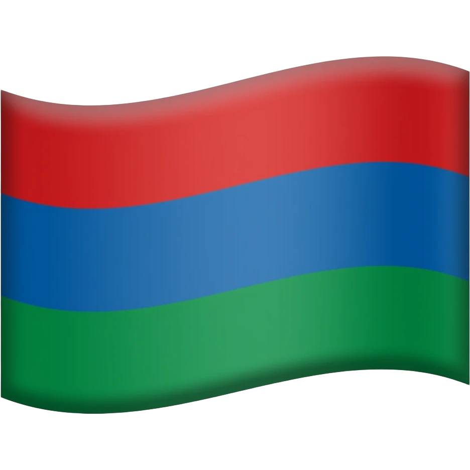 Need a flag that is red at the top, blue at the middle and green on the bottom and then to be equal size so like the Russian flag but different colour emoji