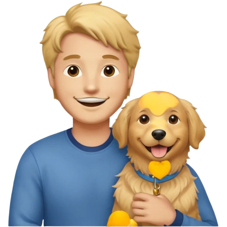man with dog emoji