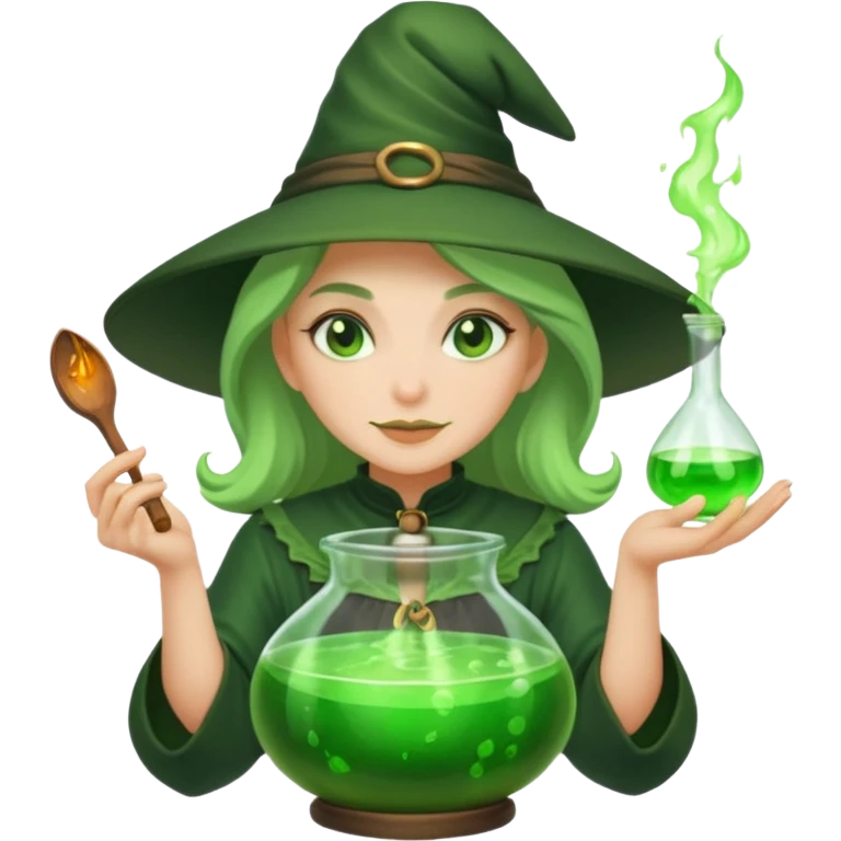 green witch cooking potion emoji