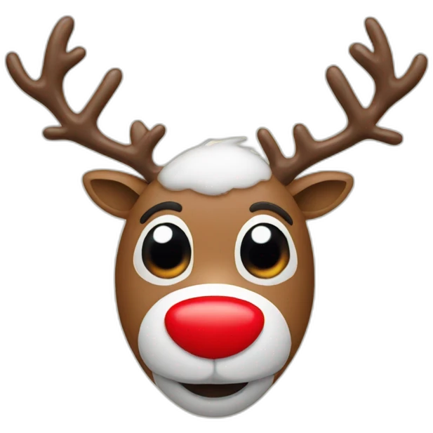 rudolph with red nose emoji
