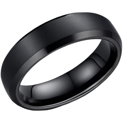 Romantic Masculine black engagement ring   emoji