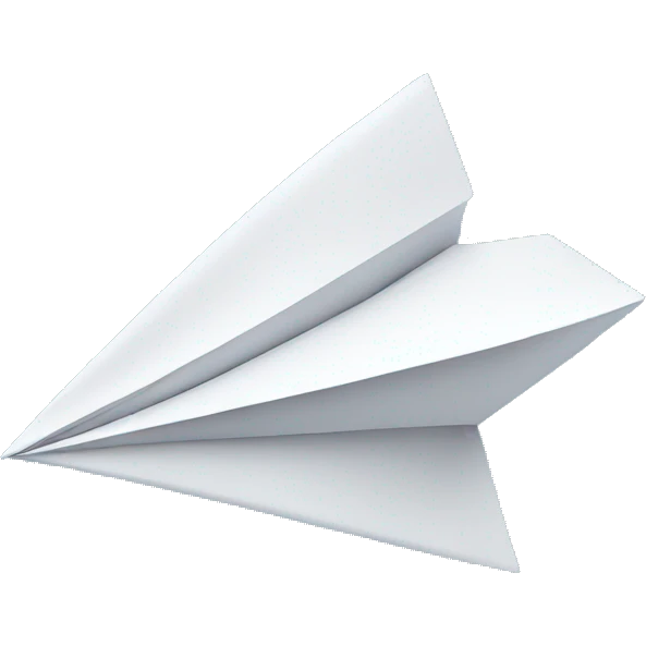 paper airplane on a blue background emoji
