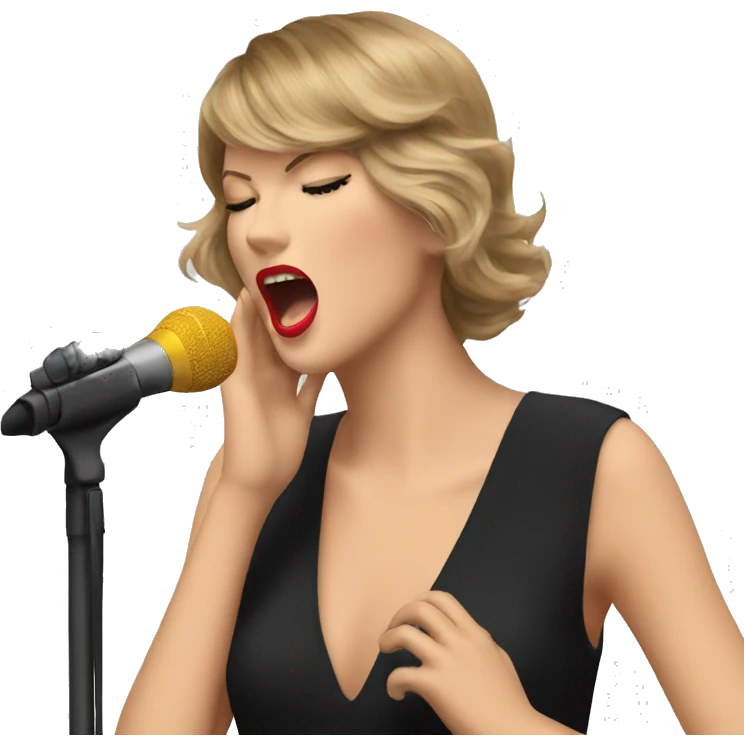 taylor swift singing  emoji