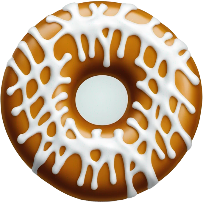 Caramel drizzle white donut emoji