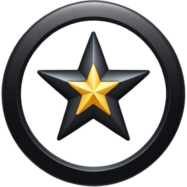Сделай эмодзи надпись black star service emoji