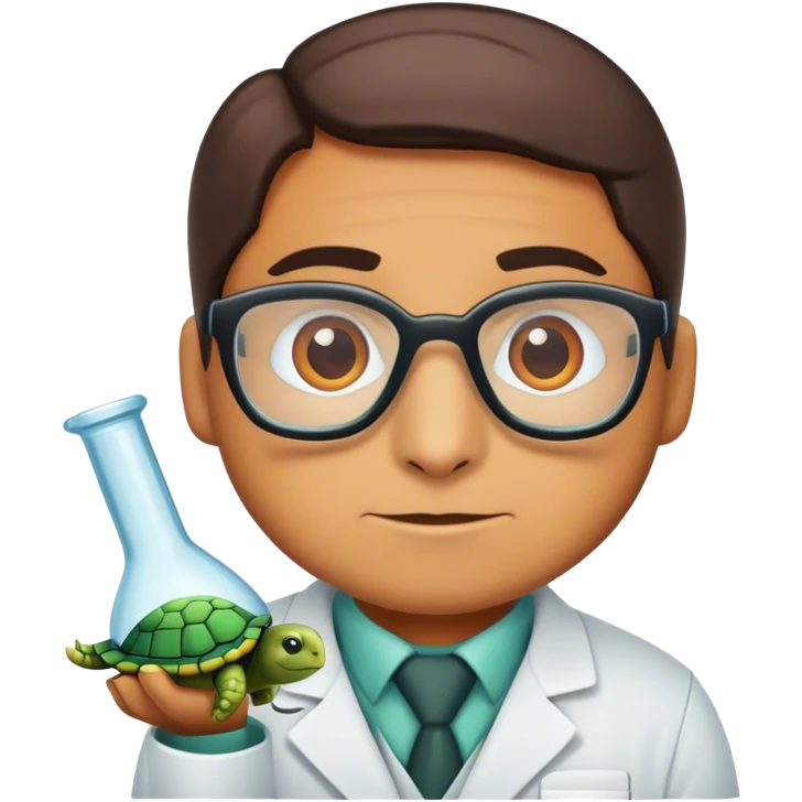 Turtle scientist  emoji