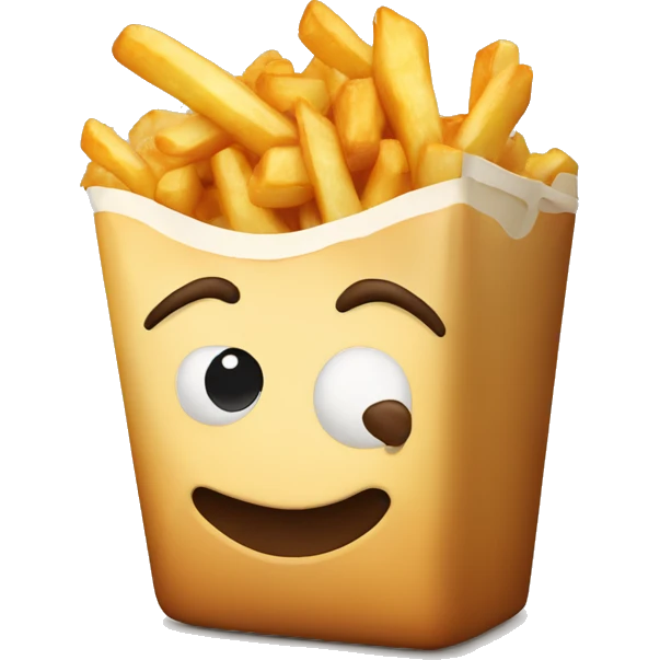 Pouting qui mange une poutine emoji