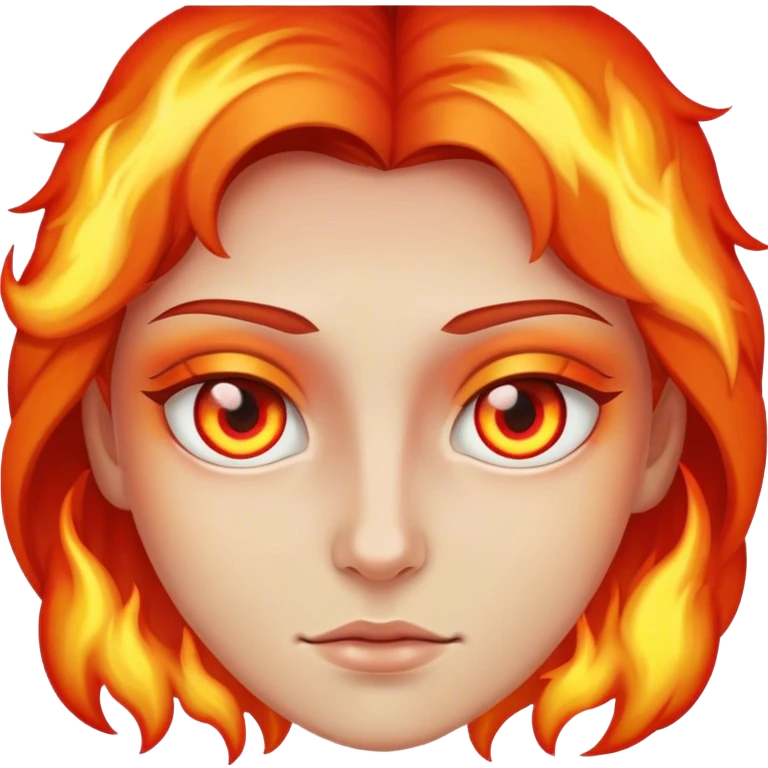 A firey eyes due to love or hottness emoji