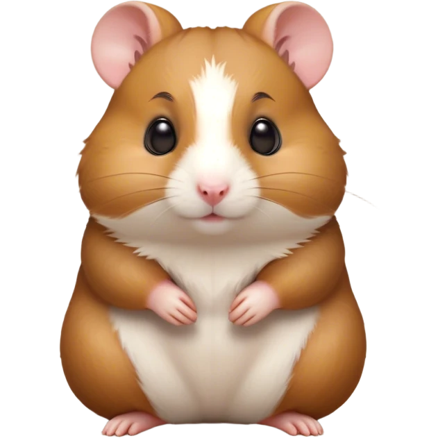 Cinematic Noble Brown Hamster Portrait Emoji, Poised and regal, with a tiny, compact build and a smooth, well-kept rich brown fur, deep-set soulful dark eyes, Simplified yet sharp and sophisticated features, highly detailed, glowing with a soft, dignified glow, high shine, intelligent and energetic, stylized with an air of miniature majesty, focused and attentive, soft glowing outline, capturing the essence of a watchful and confident rodent, so majestic it feels as though it could scurry out of the screen with effortless authority! emoji