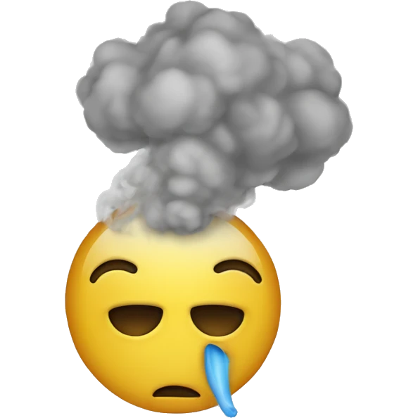 Un emoji rit et qui fume emoji