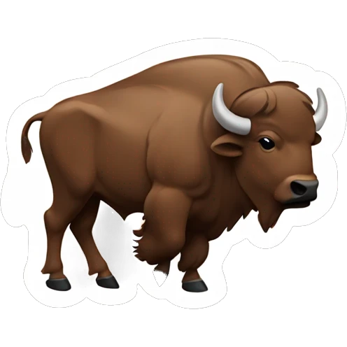 Indiana University bison mascot emoji