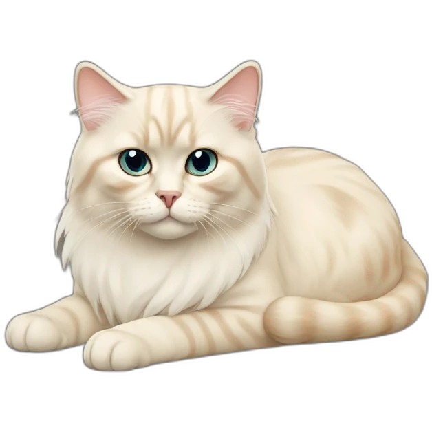 white Himalayan flame point cat emoji