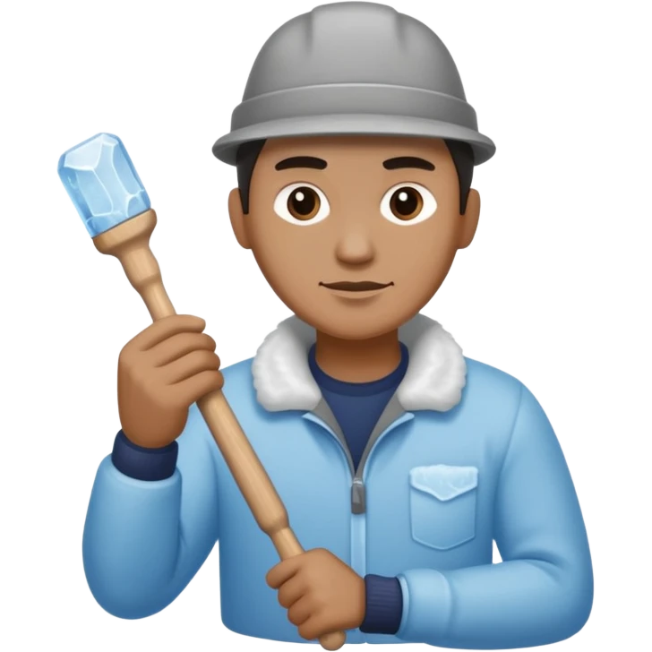 Sculptor with chisel & mallet,Ice Sculptors. emoji