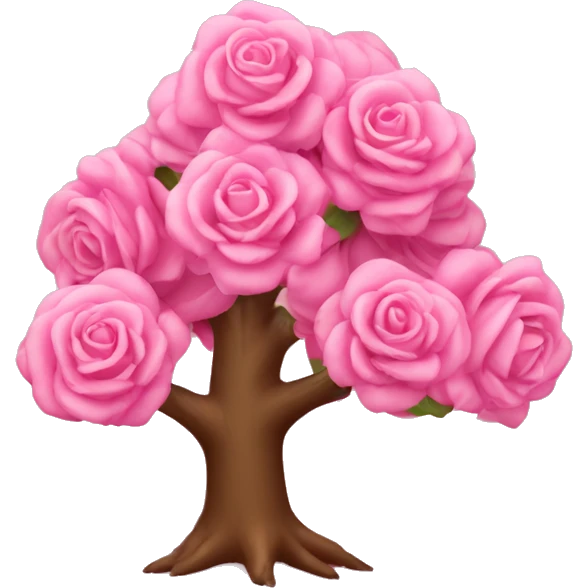 Árbol con pasos rosas emoji