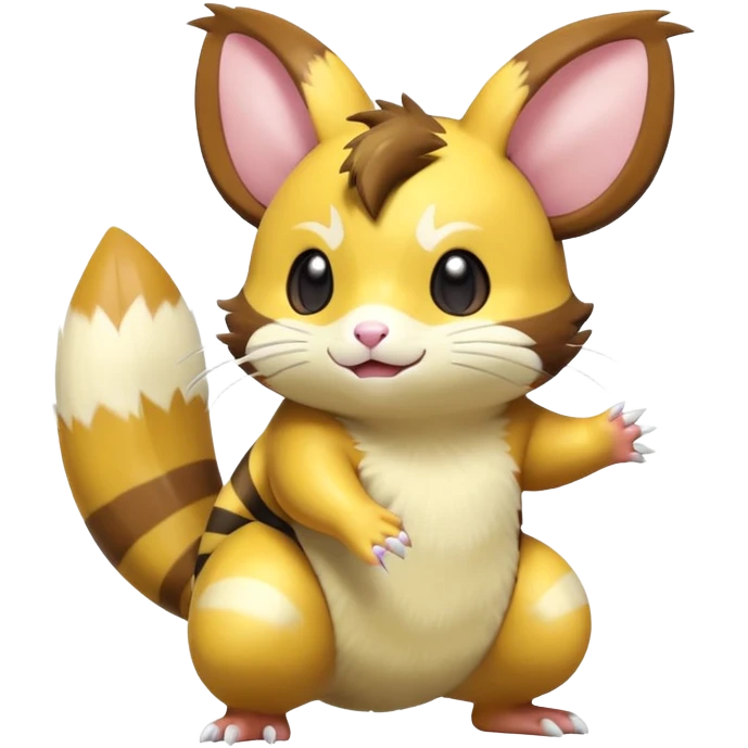 Shiny Furret-Raichu-Hybrid (Full body) emoji
