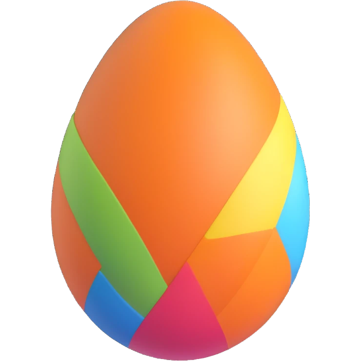 colorful Easter egg emoji